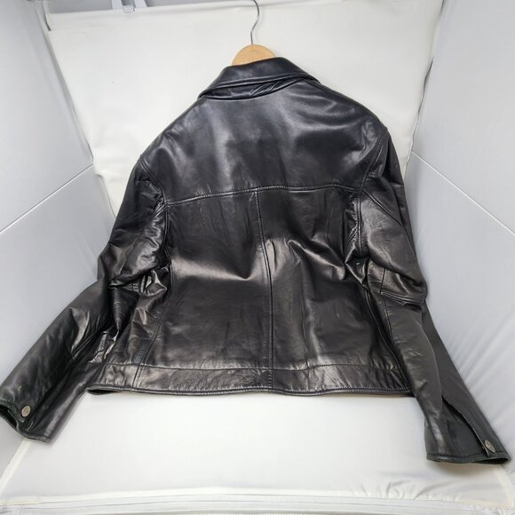 Guess by Marciano Black Leather Jacket Size L - Picture 4 of 4
